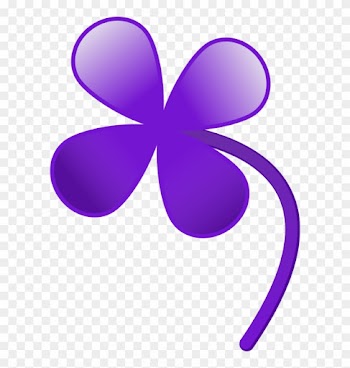 Four Leaves Clover - Purple Four Leaf Clover