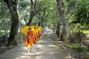Four Monks Walking