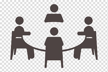 Four people sitting on chairs illustration, Discussion group Computer Icons Social group , communication transparent background PNG clipart