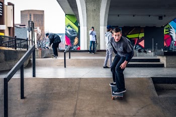 Four Person Skateboarding Outdoor