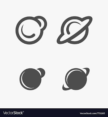Four planets icons vector image