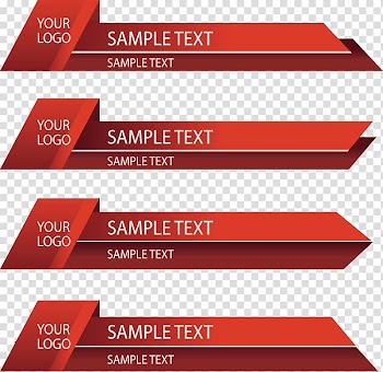 Four red panels illustration with text overlay, Web banner Paper, Red origami business banner transparent background PNG clipart