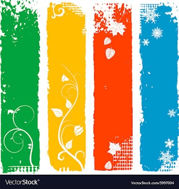  					Four Seasons vertical banners vector image														