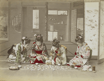 four seated girls wearing traditional | Free Photo - rawpixel