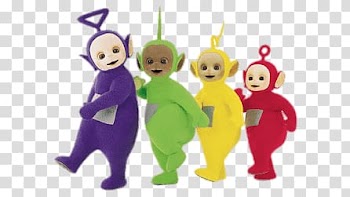 Four Teletubbies illustration, Teletubbies Walking In Line transparent background PNG clipart