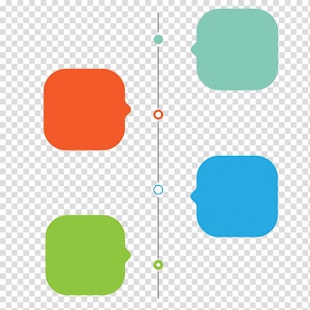 Four text boxes, Icon, Timeline-up dialog PPT decorative pattern transparent background PNG clipart