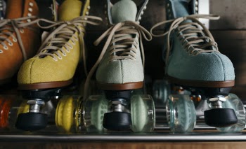 Four Unpaired Assorted Color Roller Blades