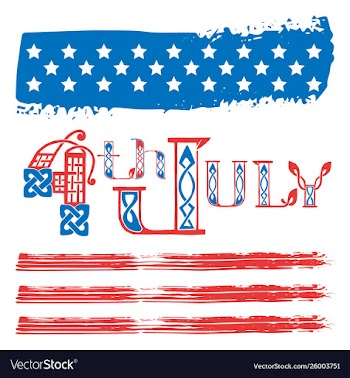 Fourth july usa independence day greeting card vector image