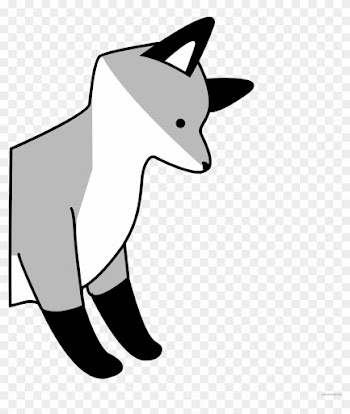 Fox Animal Free Black White Clipart Images Clipartblack - Baby Shower