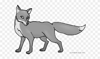 Fox Animal Free Black White Clipart Images Clipartblack - Food Chain Of The Forest