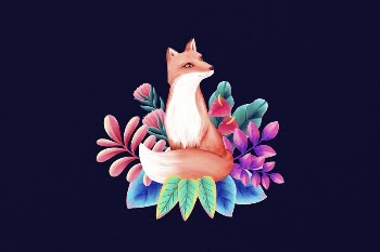 Fox background, black design, animal | Free Photo Illustration - rawpixel
