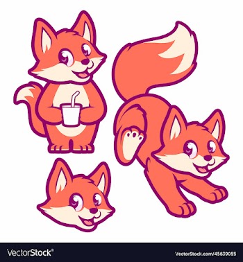 fox cartoon mascot design