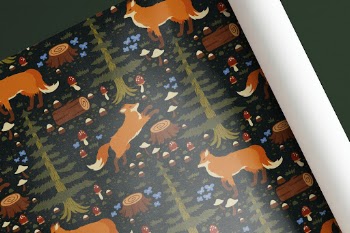 Fox cartoon pattern poster, fairytale | Free Photo - rawpixel