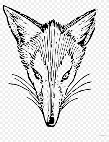 Fox Face Animal Free Black White Clipart Images Clipartblack - Merry Christmas Ya Filthy Animal Kids Sweatshirt