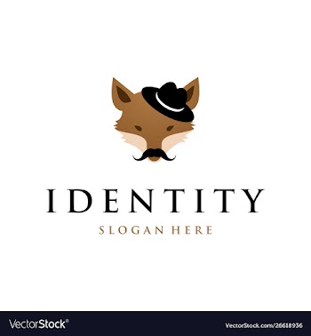 Fox foxy masculine logo design vector image