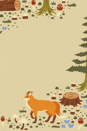 Fox frame background, cute fairytale | Free Photo - rawpixel