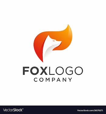 Fox logo design vector image