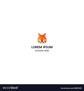 Fox media data logo design vector image