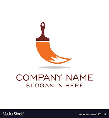 Fox paint logo inspiration vector image