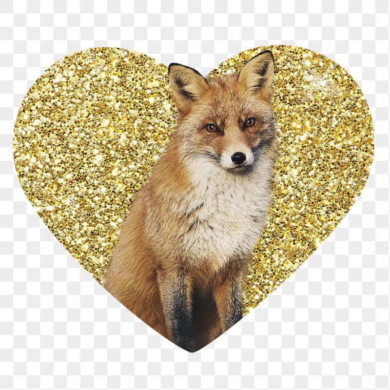 Fox png badge sticker, gold | Free PNG - rawpixel