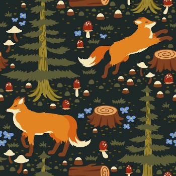 Fox seamless pattern background, fairytale | Free Vector Illustration - rawpixel