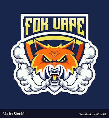 fox vape mascot logo