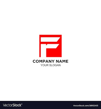 Fr square logo design vector image