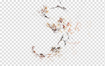 Fractal and Texture , brown and black abstract painting transparent background PNG clipart