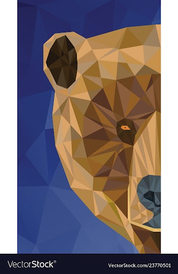 Fractal bear vector image