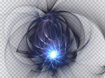 Fractal , black and blue light artwork transparent background PNG clipart