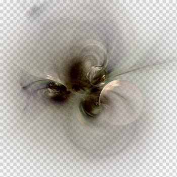 Fractal , black and white abstract transparent background PNG clipart