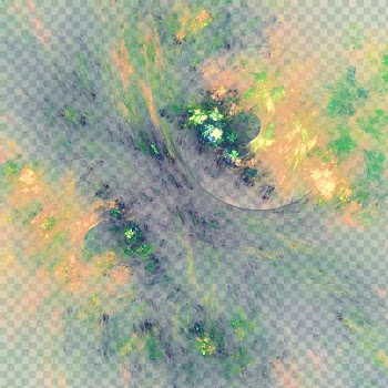 Fractal , blue and green abstract painting transparent background PNG clipart