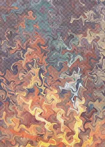 Fractal  Gnarl, blue, black, and brown abstract artwork transparent background PNG clipart