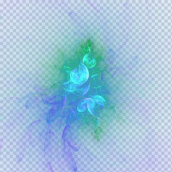 Fractal  , green and purple light artwork transparent background PNG clipart