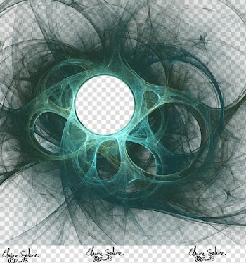 Fractal , green and white abstract illustration transparent background PNG clipart