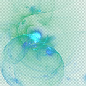 Fractal  , green light waves illustration transparent background PNG clipart