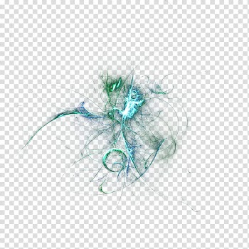 Fractal  , green smoke transparent background PNG clipart