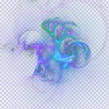 Fractal  , multicolored smoke transparent background PNG clipart