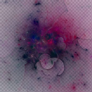 Fractal  Nebular, red and blue abstract art transparent background PNG clipart