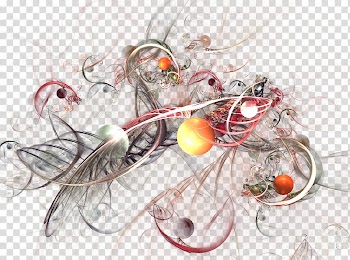 Fractal , orange and gray abstract painting transparent background PNG clipart