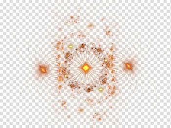 Fractal , orange light rays transparent background PNG clipart
