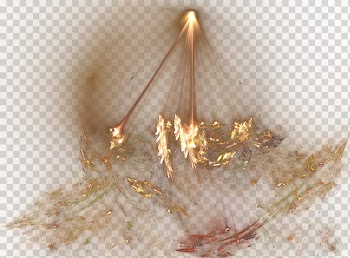 Fractal , orange light splash transparent background PNG clipart