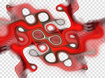 Fractal , red and white abstract painting transparent background PNG clipart