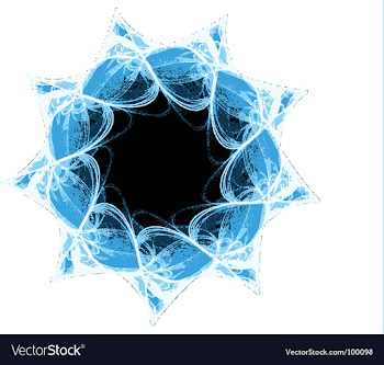 Fractal snowflake vector image