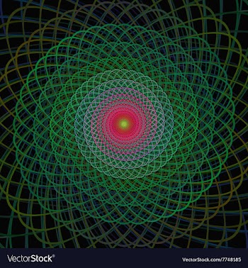 Fractal spiral design background vector image