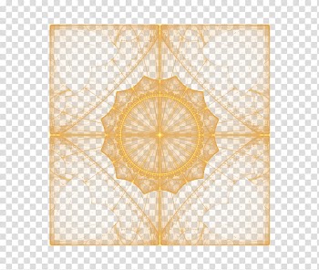 Fractal , square yellow frame transparent background PNG clipart