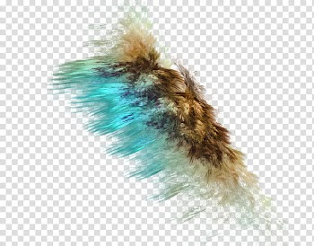 Fractal VK, brown and teal abstract painting transparent background PNG clipart