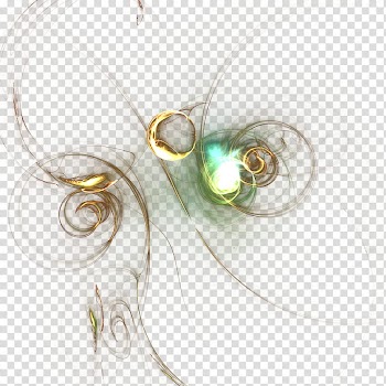 Fractal  , yellow and blue abstract transparent background PNG clipart