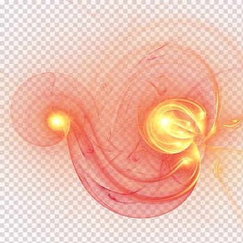 Fractal , yellow and red abstract painting transparent background PNG clipart