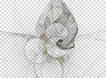 Fractals and Fractal Brushes, black and yellow curve lines illustration transparent background PNG clipart